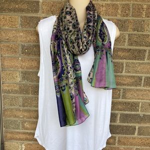 Flowy Sheer Chiffon Scarf